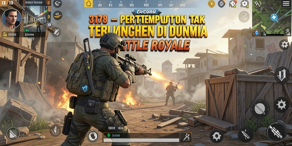 Tampilan menegangkan dalam pertempuran Battle Royale di 3178.