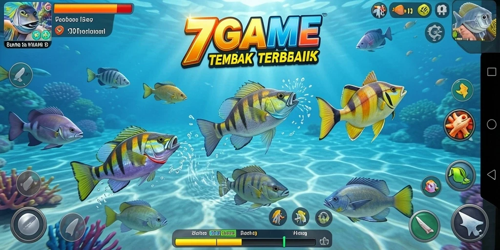 Screenshot menampilkan gameplay seru dari Tembak Ikan di 7GAME.