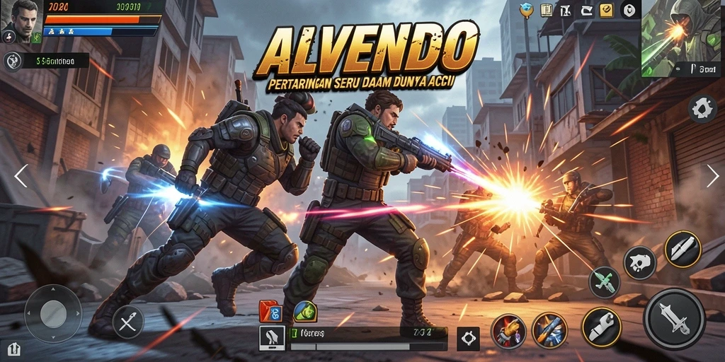 Tampilan gameplay seru dan menegangkan dalam ALVENDO.