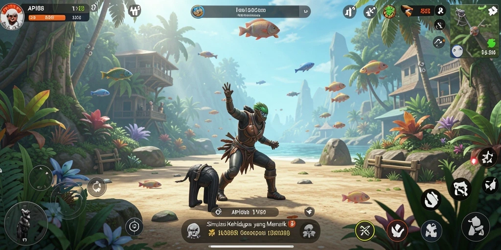 Screenshot API88 menampilkan gameplay simulasi kehidupan yang realistis dan interaktif.