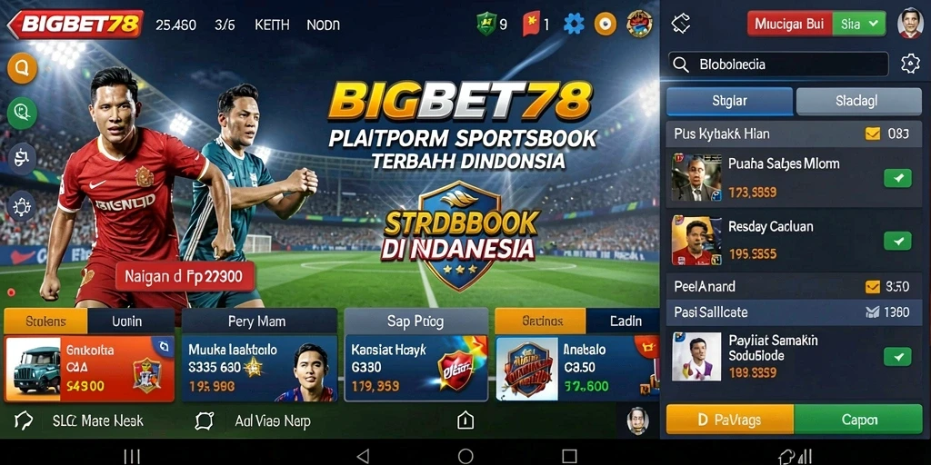 Tampilan gameplay Sportsbook yang menarik dan interaktif di BIGBET78.