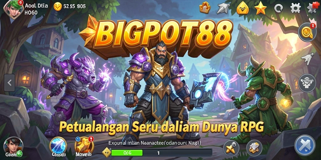 Screenshot gameplay BIGPOT88 menampilkan petualangan seru dalam dunia RPG.