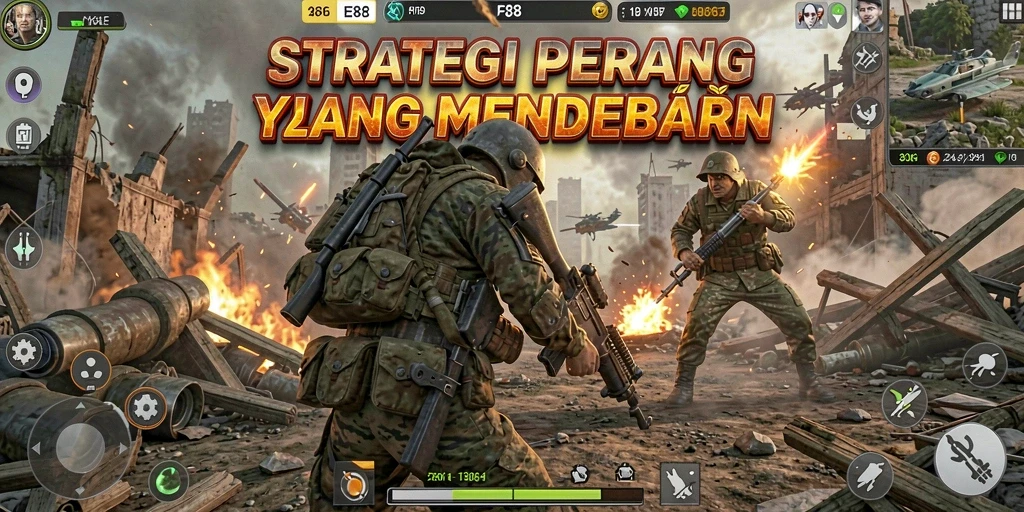 Tampilan gameplay E88 dengan strategi yang mendebarkan.