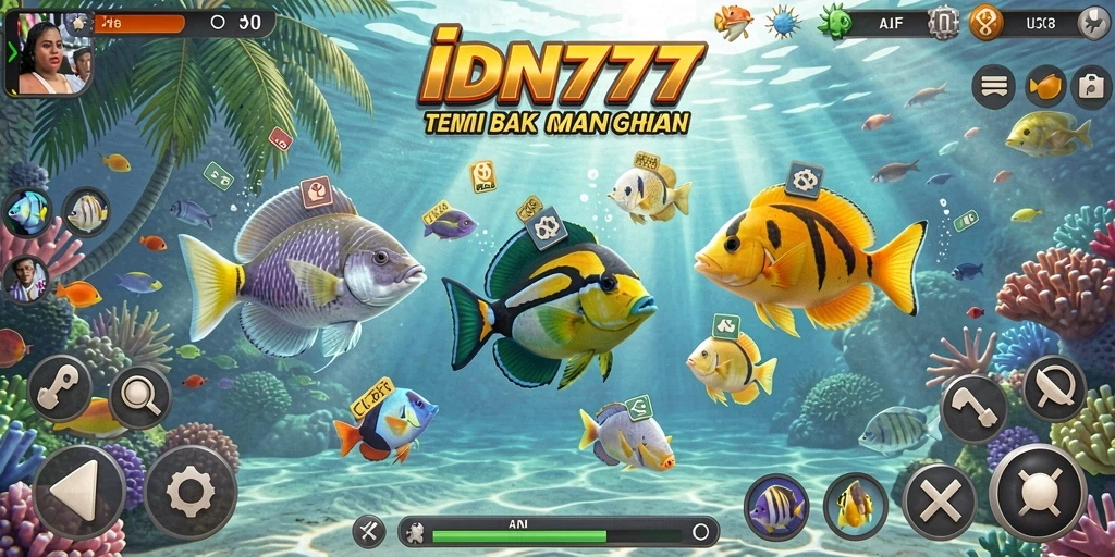 Tampilan menarik dari gameplay Tembak Ikan IDN777.