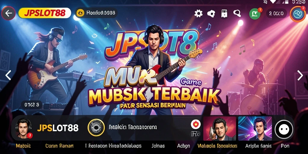 Tampilan gameplay seru di JPSLOT88 dengan ritme musik yang menarik.