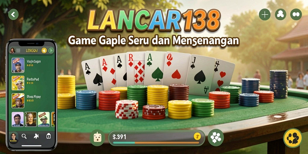 Tampilan gameplay LANCAR138 yang menarik dan seru saat bermain Gaple.