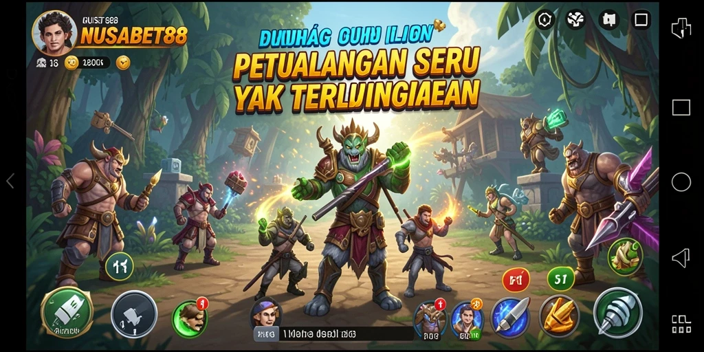 Screenshot gameplay NUSABET88 menampilkan petualangan mengasyikkan di dunia yang luas.