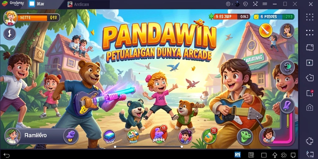 Gameplay seru dan penuh warna dalam PANDAWIN.
