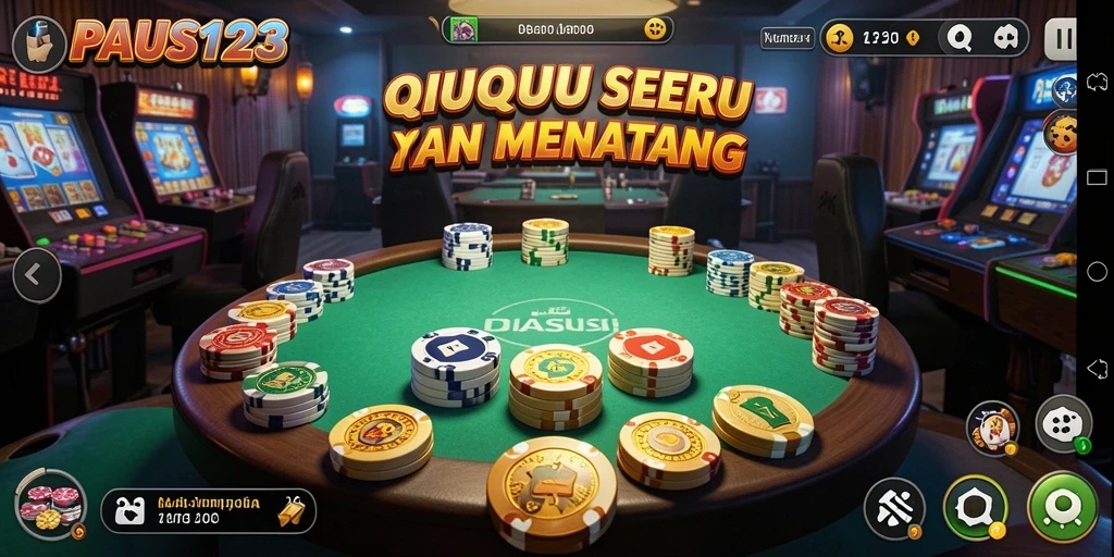 Tampilan menarik dari gameplay QiuQiu di PAUS123.