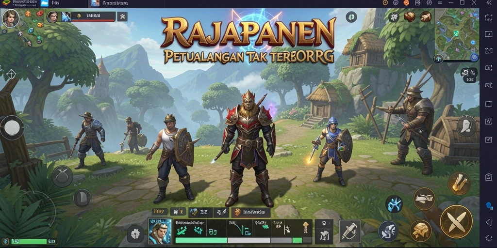 Tampilan gameplay seru dalam RAJAPANEN yang memikat.