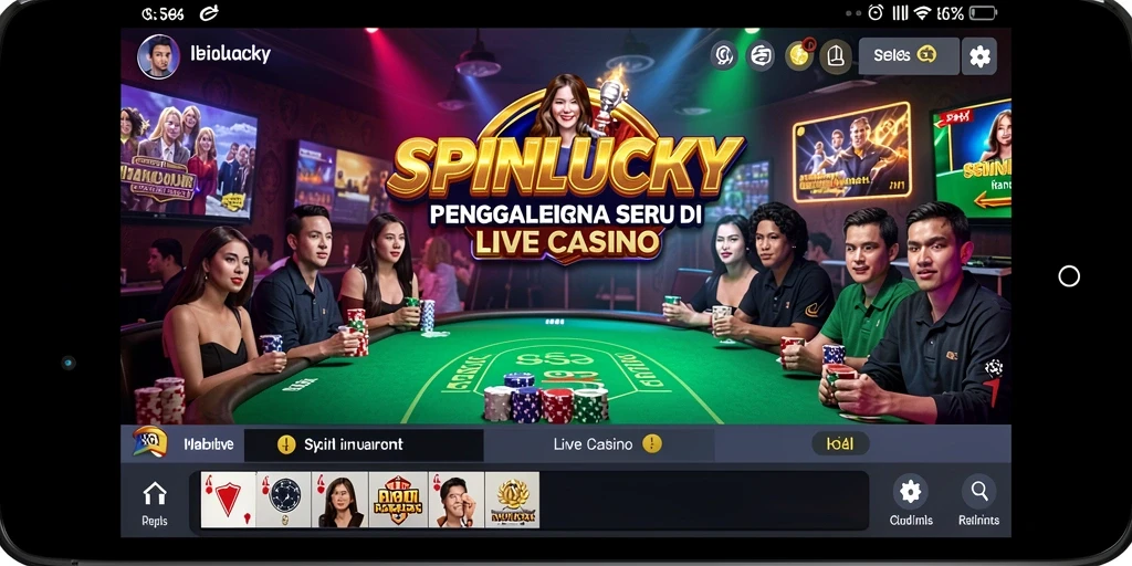 Gameplay seru SPINLUCKY dengan dealer langsung dan interaksi nyata.